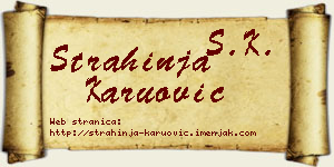 Strahinja Karuović vizit kartica